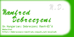 manfred debreczeni business card